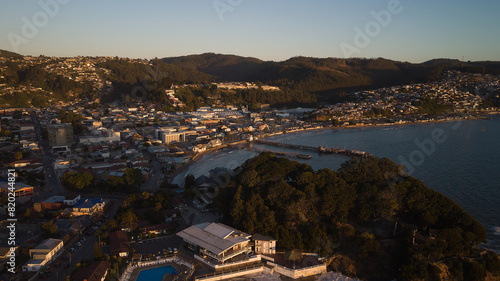 The beautiful beach of Tome , Region de Biobio , Chile