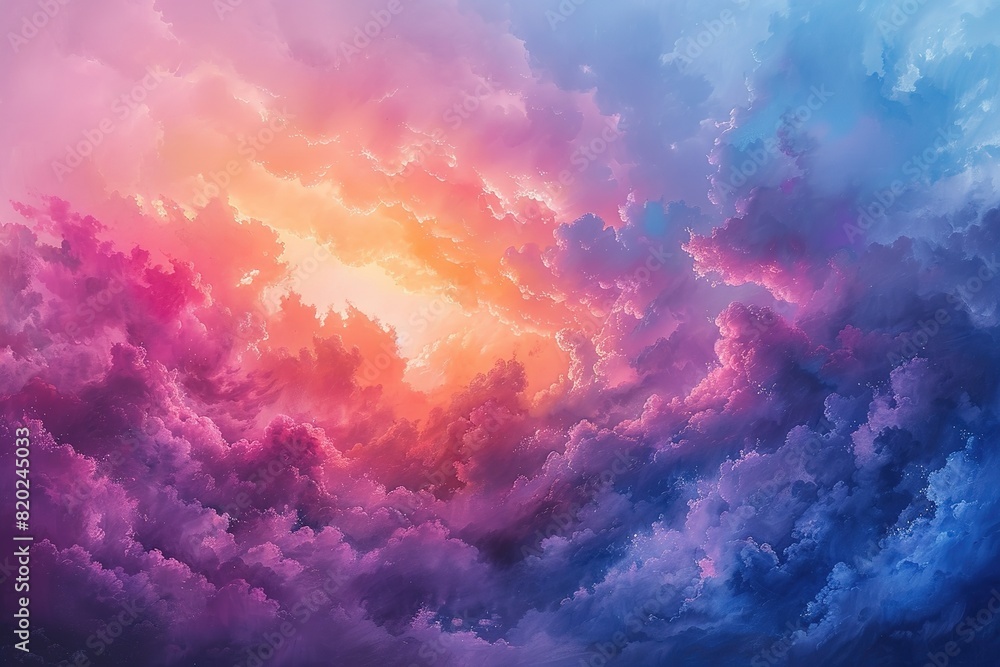 watercolor and pastel clouds background