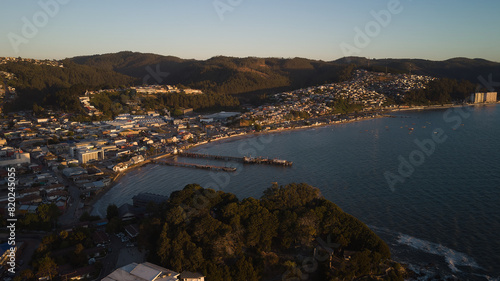 The beautiful beach of Tome ,Region de Biobio , Chile
