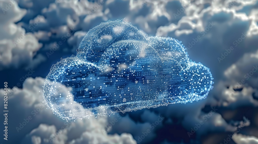 Exploring cloud computing concept through an informative and detailed illustration Exploring cloud computing concept through an informative and detailed illustration