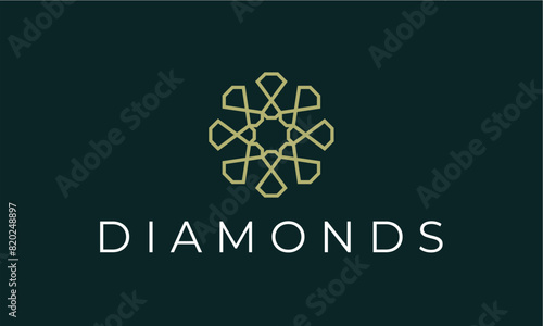 Diamonds jeweler fashion logo design ideas 