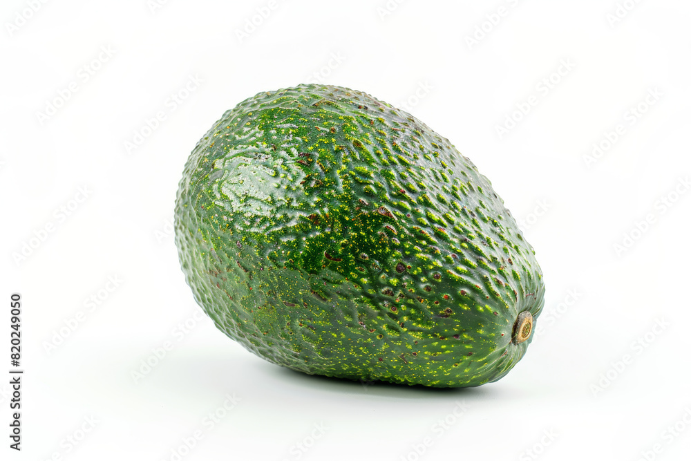 A ripe avocado isolated on a plain surface, displaying its creamy green flesh and nutty flavor. Concept of superfood and healthy fats. Generative Ai. A ripe avocado isolated on a plain surface, displaying its creamy green flesh and nutty flavor. Concept of superfood and healthy fats. Generative Ai.