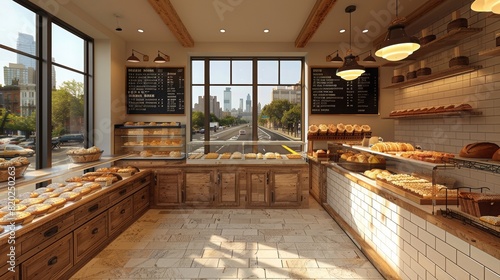 Bakery shop and modern caffee design, AI generated © Дмитро Петрина