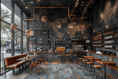 Bakery shop and modern caffee design, AI generated © Дмитро Петрина