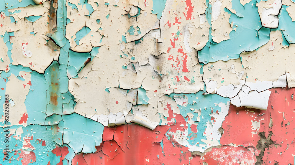 A wall with a lot of peeling paint and a lot of different colors. The wall is very colorful and has a lot of texture A wall with a lot of peeling paint and a lot of different colors. The wall is very colorful and has a lot of texture