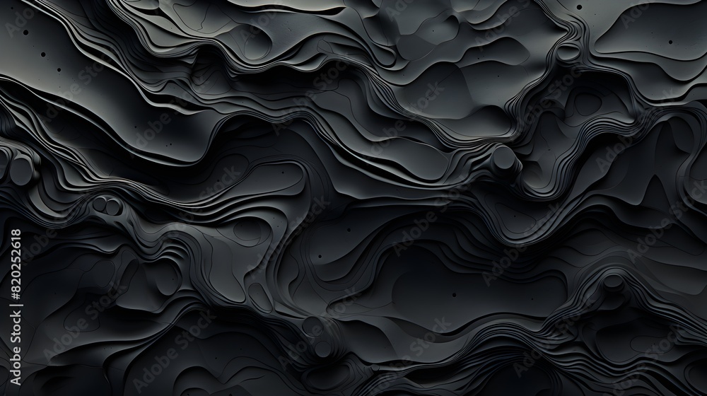 Obraz premium Textured black background with abstract pattern and subtle digital illustration