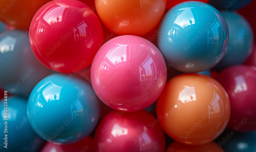Close-up of bright balls of different colors. Close-up of bright balls of different colors.