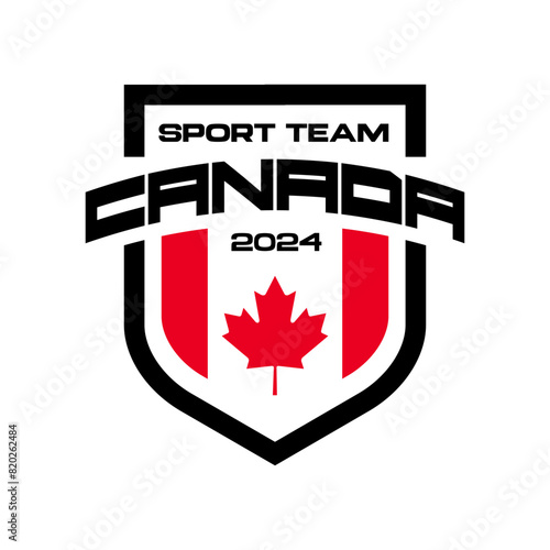 Canada national flag sport logo