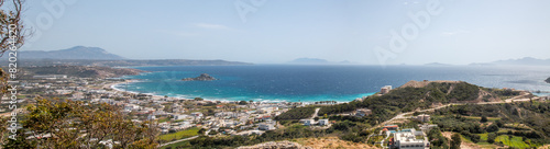 Landscape view of Kastri Island and Kampos town from Castle of Kefalos Kos Island South Aegean Region (Südliche Ägäis) Greece