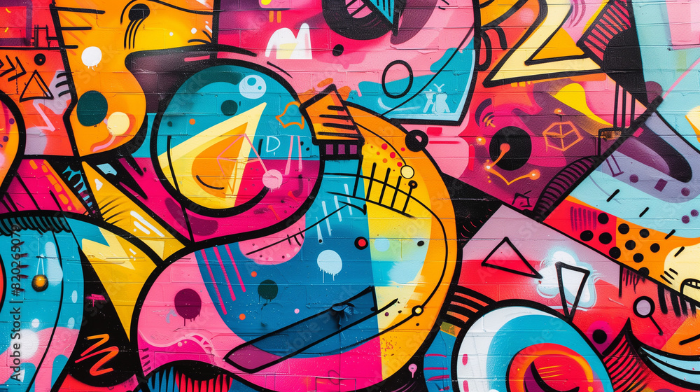 Obraz premium Vibrant Multicolored Wall