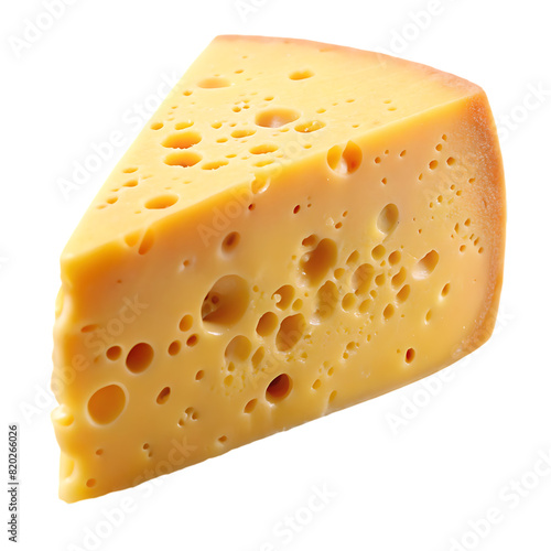 Neufchatel cheese isolated on transparent background photo