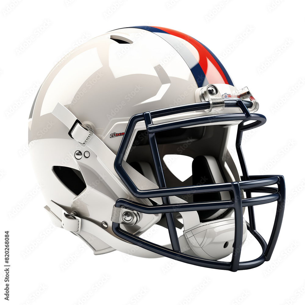 American football equipment helmet isolated on transparent background, cut out, PNG. American football equipment helmet isolated on transparent background, cut out, PNG.