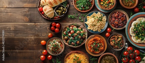 Exotic Middle Eastern Mezze Spread A Vibrant Culinary Journey in D Rendering