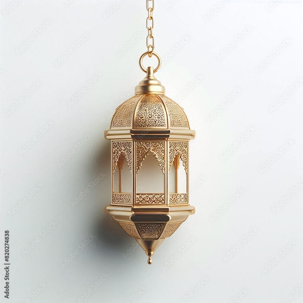 Elegant Gold Metal Lantern with Intricate Cutwork Design Elegant Gold Metal Lantern with Intricate Cutwork Design