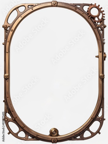 ged Brass Steampunk Gear Frame with Ornate Details