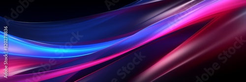 An abstract background with neon light trails.
