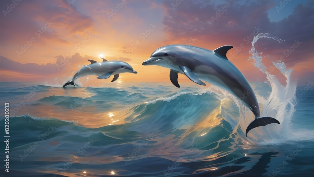 Obraz premium water animals and water view 