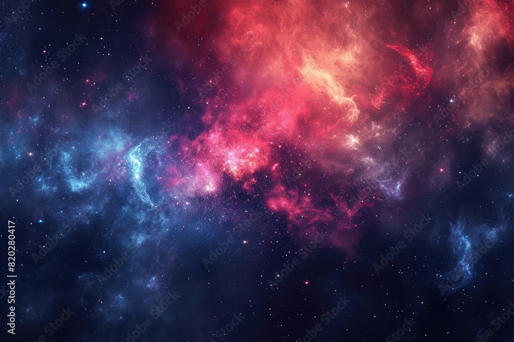 Beautiful galaxy background with stars and planets