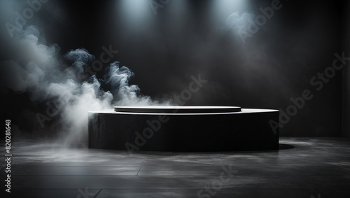 stage with smoke photo