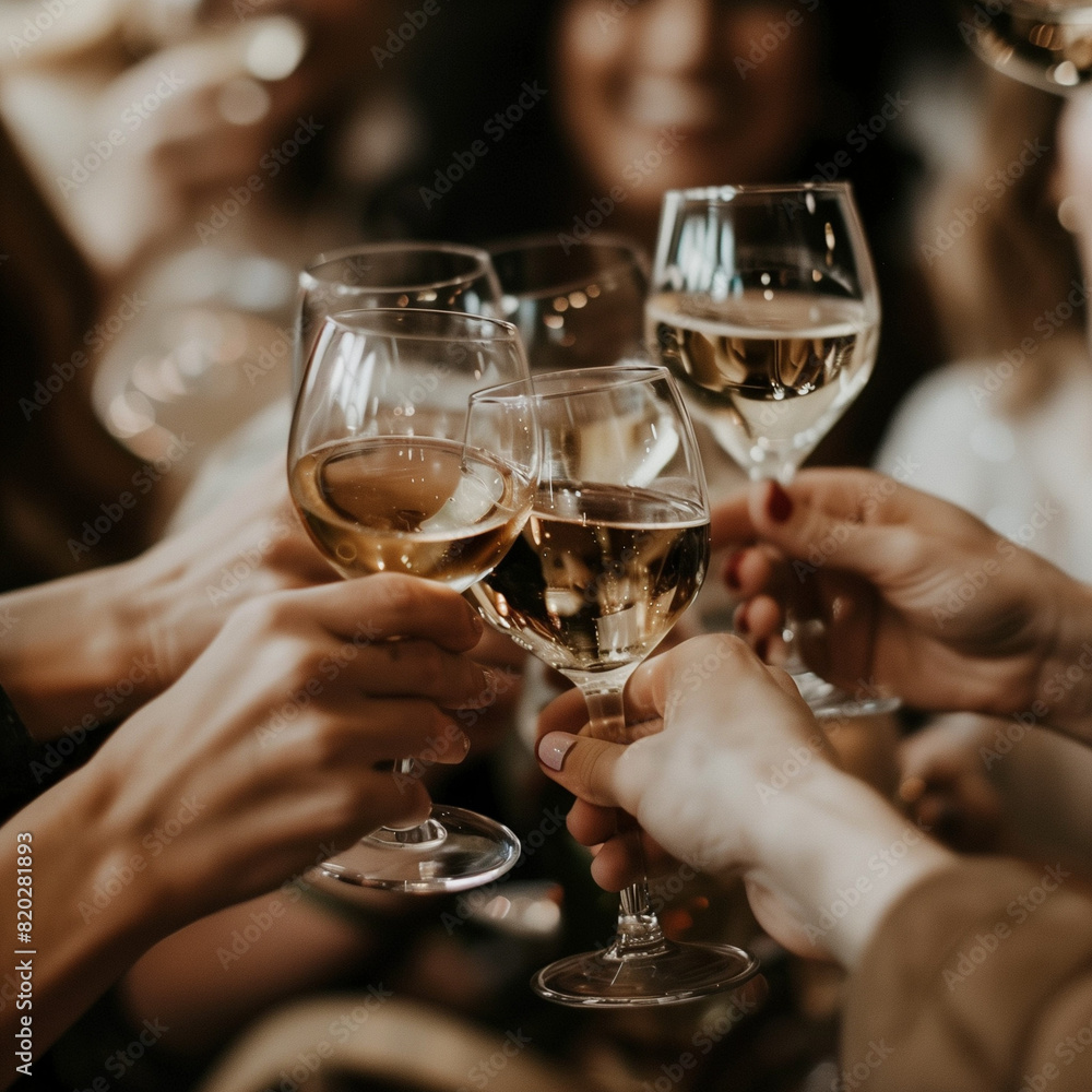 a close-up shot of everyone clinking their glasses together in a toast, capturing the joy and camaraderie of the moment a close-up shot of everyone clinking their glasses together in a toast, capturing the joy and camaraderie of the moment