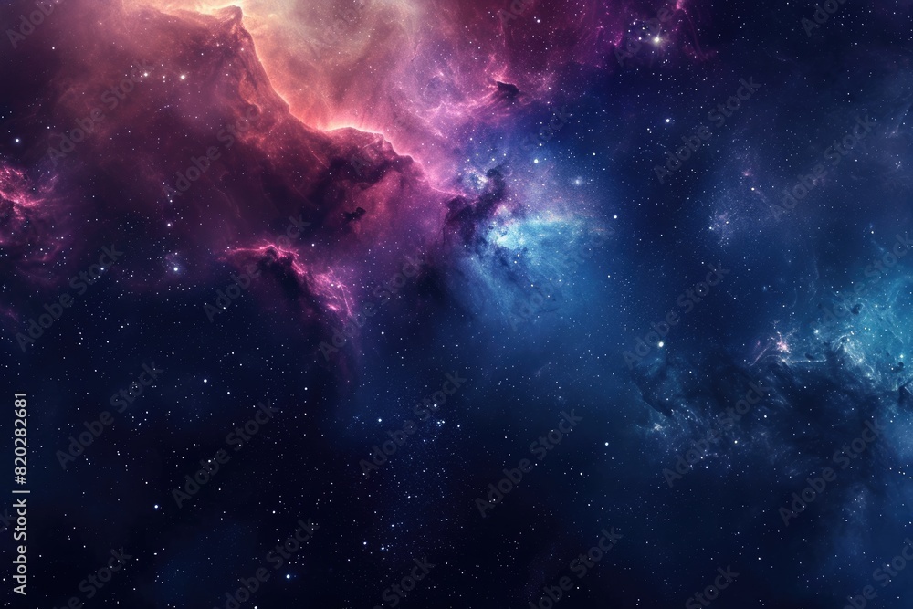 Fototapeta premium Beautiful galaxy background with vibrant colors