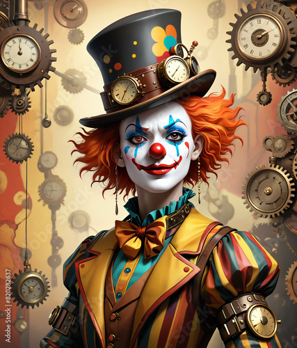 Mischievous Steampunk Clown