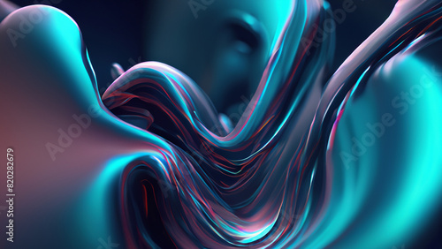 A abstract fluid shape background.