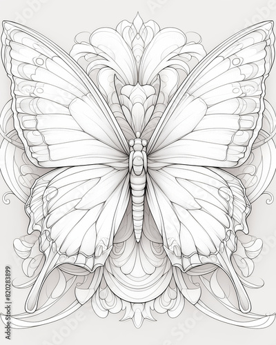 Wallpaper Mural Coloring book for children, butterfly coloring. Torontodigital.ca