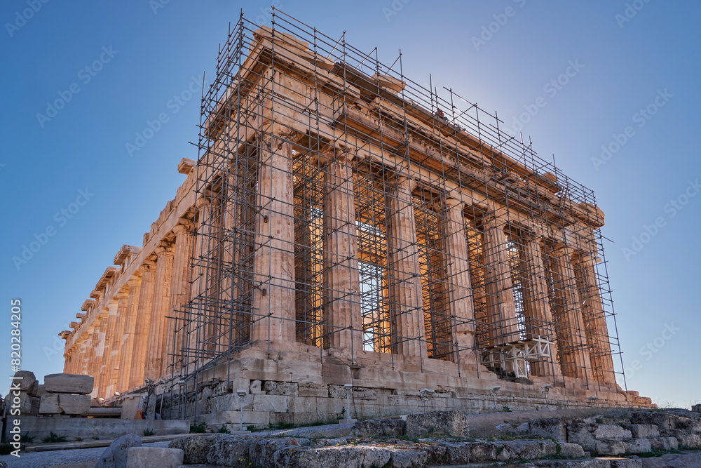 Parthenon - former temple on the Athenian Acropolis, Greece, that was dedicated to the goddess Athena Parthenon - former temple on the Athenian Acropolis, Greece, that was dedicated to the goddess Athena