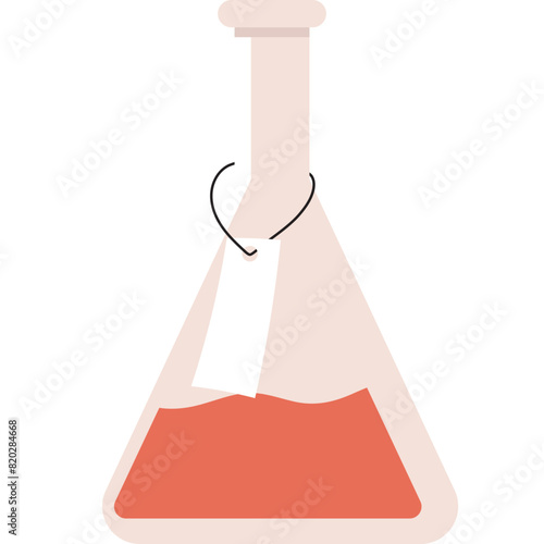 Laboratory Chemical Flask With Label