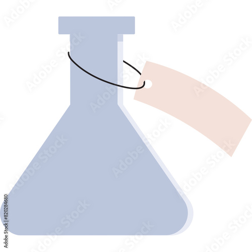 Laboratory Chemical Flask With Label