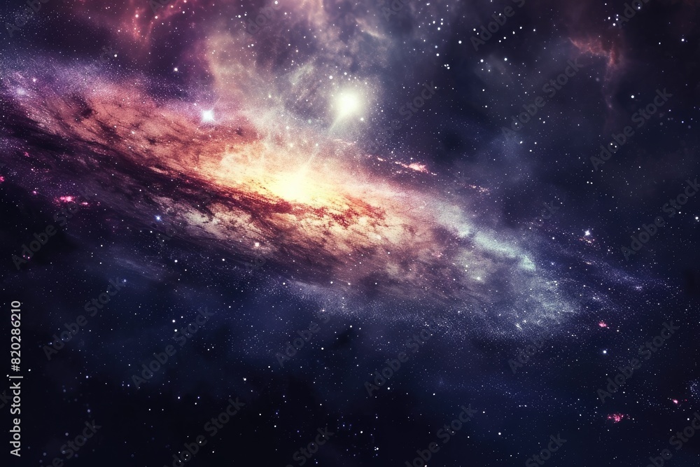 Fototapeta premium Amazing galaxy with nebulas and cosmic dust