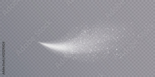 Vector shiny Christmas light wave design element with sparkle effect on transparent background for vector illustration.