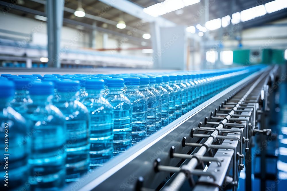 Obraz premium Plastic bottles with bottling water