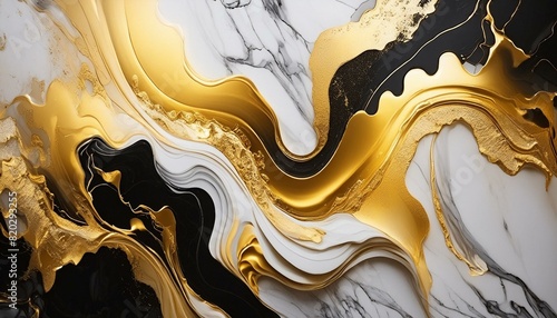 Gold abstract black marble background art paint pattern ink texture watercolor white fluid wall. Abstract liquid gold design luxury wallpaper nature black brush oil modern paper splash painting ... Se
