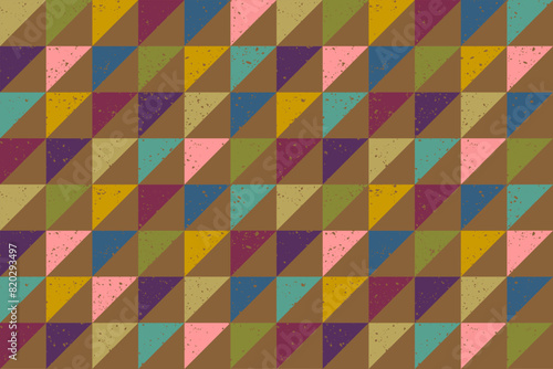 Vector vintage seamless geometric abstract pattern.