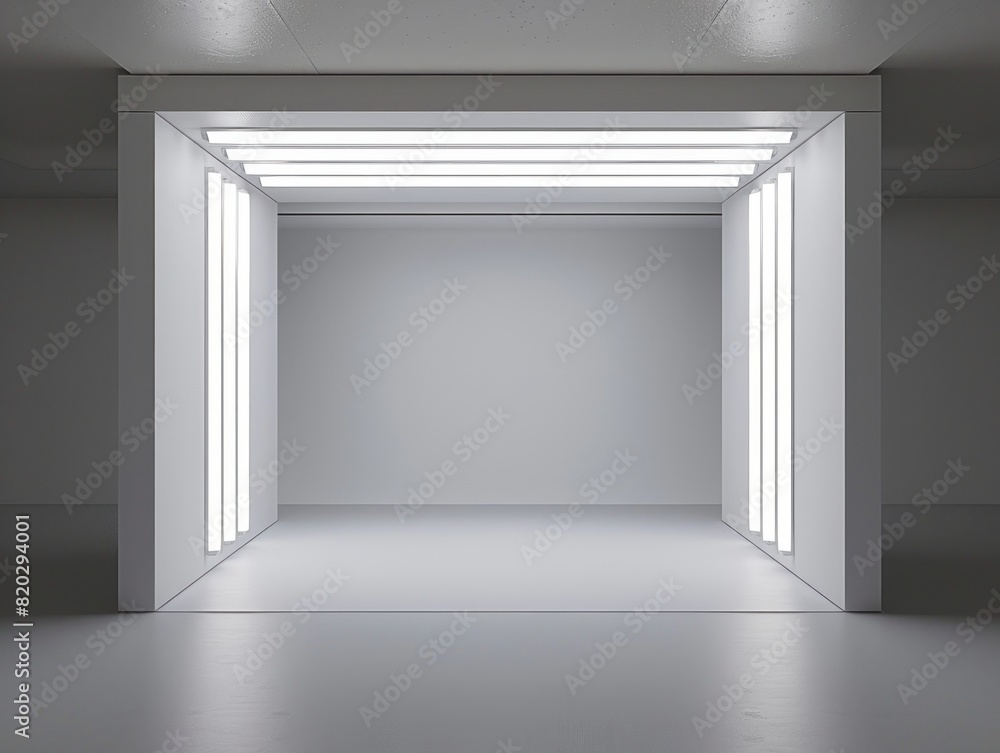 Gray studio background or backdrop 3D room lightbox Gray studio background or backdrop 3D room lightbox