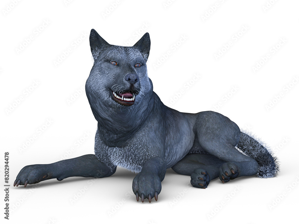 Naklejka premium オオカミ 3DCGレンダリング