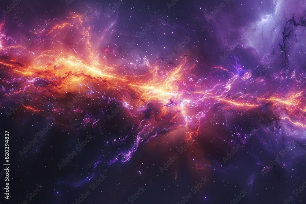 Bursting Nebula - Elements of this Image Furnished by aigeneerated