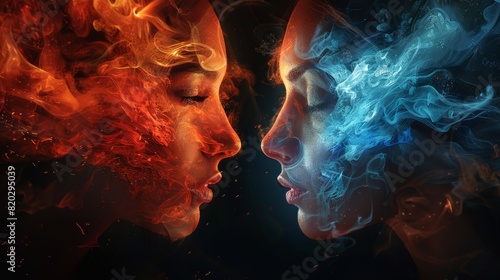 virtual mind bridge, in the world of mental connection, thoughts transform into words on a digital canvas, linking two minds together in communication