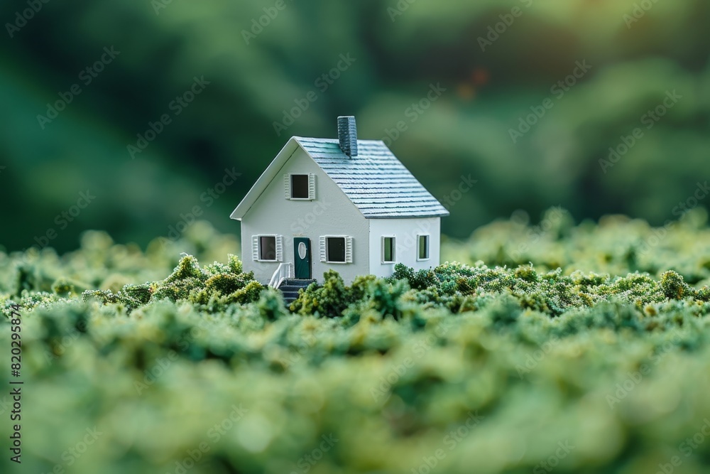A small white model house symbolizes property investment, business, and finance concepts such as real estate mortgage.
A small white model house symbolizes property investment, business, and finance concepts such as real estate mortgage.