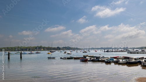 boats in the harbour uk scene. England  © Robert L Parker