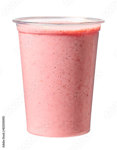 pink milkshake in take away cup