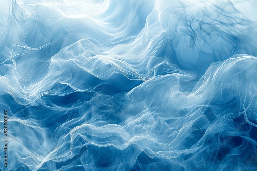 Fototapeta premium A close up of a blue and white background with a wave