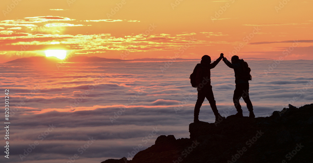 Fototapeta premium Greetings Above the Clouds