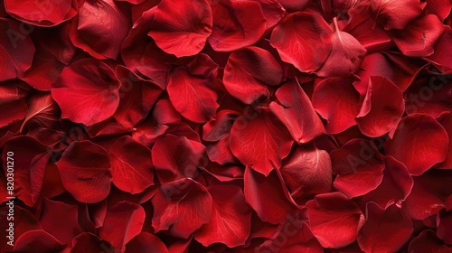 red rose petals as background top view realistic
