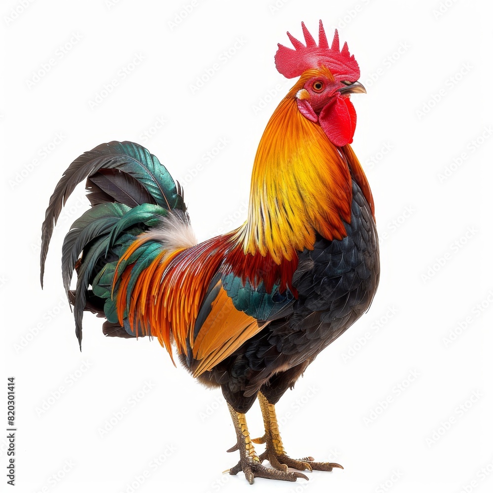 chicken rooster isolated on white background chicken rooster isolated on white background