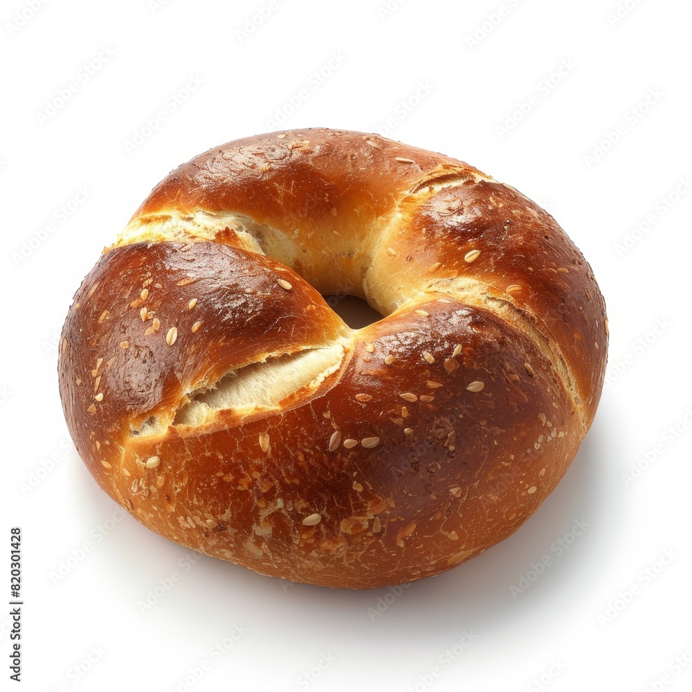 Whole loaf of bread with hole isolated on white background Whole loaf of bread with hole isolated on white background