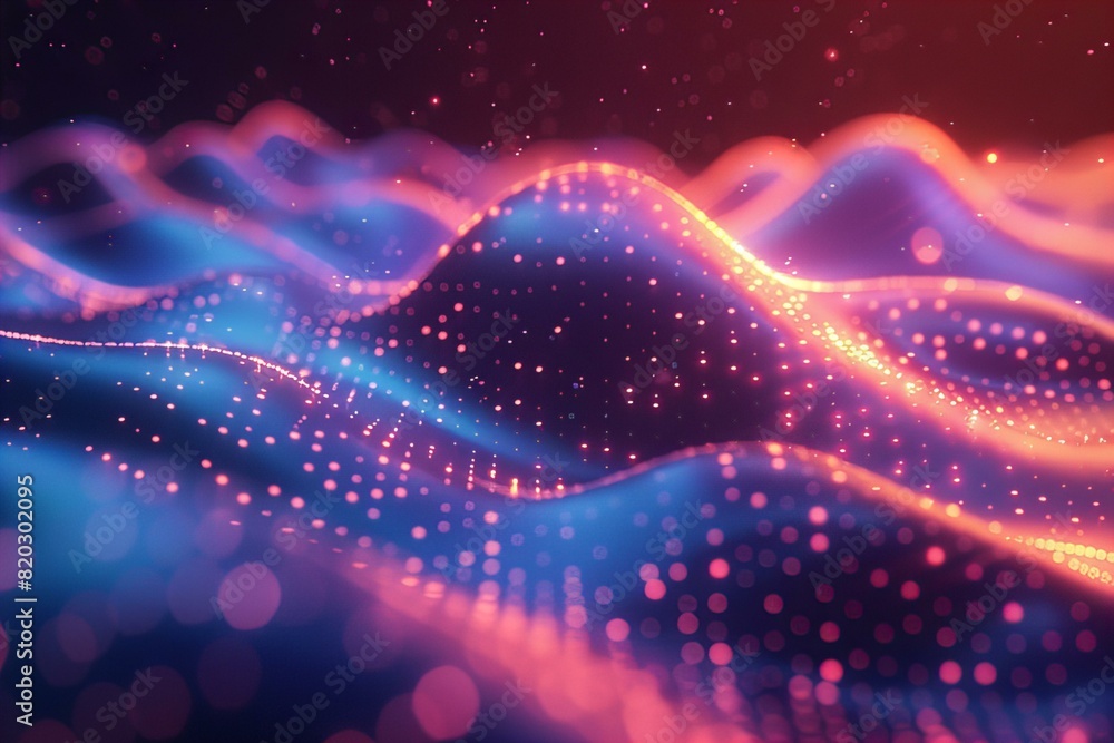 Fototapeta premium A wave of light in close-up with a blurred background
