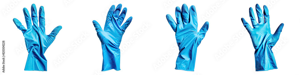 Dishwashing Gloves isolated on transparent png background. Generative ai Dishwashing Gloves isolated on transparent png background. Generative ai